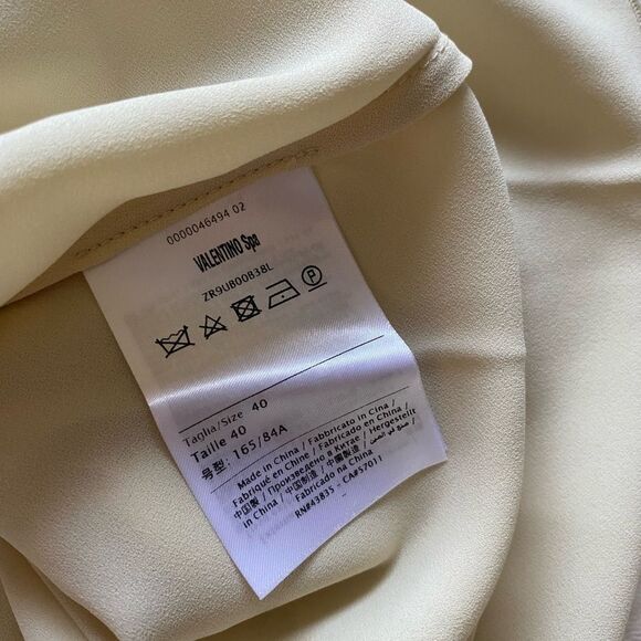 RED VALENTINO Dress Slip NWT Crepe Chemise Neutral Champagne Size 4 - Picture 4 of 8